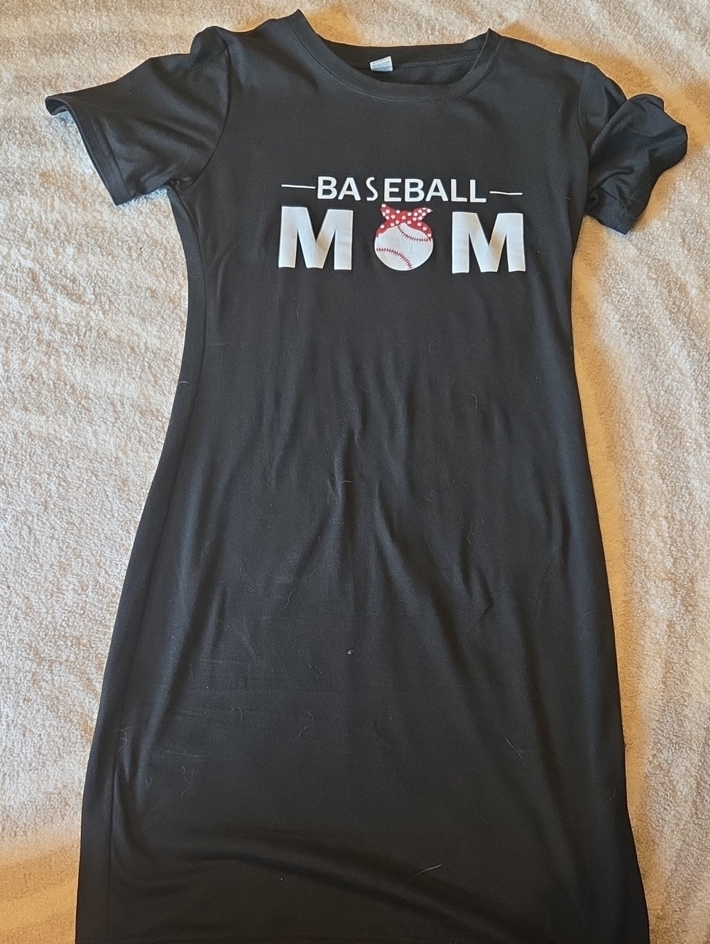 Baseball Mom Kids' Black Graphic Tee